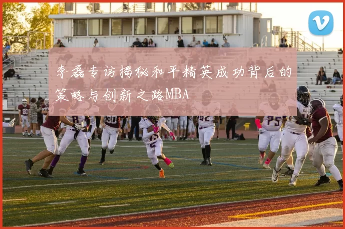 李磊专访揭秘和平精英成功背后的策略与创新之路MBA